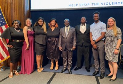 Attending a special dinner and reception. Aaliyah is third from left.